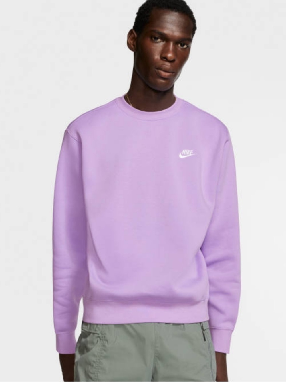 Nike Men’s Lavender Crewneck Sweatshirt large EUC